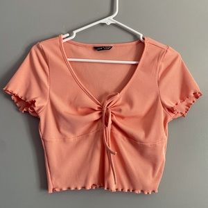 Pink/Salmon Crop Top